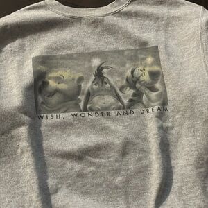 Disney Gray Sweatshirt with Pooh, Eeyore, and Tigger